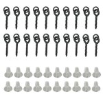 Kit d'accessoires de p�che a la carpe, anneau d'arr�t avec 20 pi�ces de vis d'app�t, kit de trous, fabrication ...