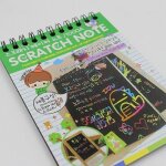 Kit d'art a gratter coloré arc - en - ciel pour enfants, carnet de peinture a dessin en papier avec bâton, ... Kit d'art a gratter coloré arc - en - ciel pour enfants, carnet de peinture a dessin en papier avec bâton, ...