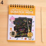 Kit d'art a gratter color� arc - en - ciel non toxique pour enfants, dessin magique, peinture, papier, ...