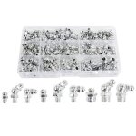 Kit d'assortiment de mamelon de graisse zerk en acier, droit, coud� a 90 degr�s et a 45 degr�s (m6, m8, ...