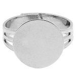 Kit de fabrication de bagues en acier inoxydable, plateau rond plat, 7. 5mm, composants pour la fabrication ...