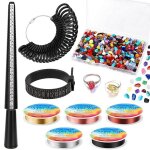 Kit de fabrication de bagues en cristal, fournitures avec outils de taille de bague pour la fabrication ...