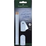 Kit d'�criture - faber - castell - grip sparkle - 2 crayons b - gomme sleeve mini - taille - crayon sleeve ...