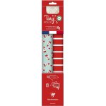 Kit d'emballage cadeau zro plastique - 2 rouleaux papier cadeau 5mx35cm - bobine ruban 20m + 10 etiquettes ...