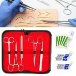 Kit de formation a la suture cutan�e chirurgicale, 17 pi�ces, mod�le de pratique de suture, coussin d'entra�ne ...