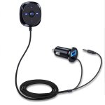 Kit mains libres bluetooth lecteur mp3 pour voiture, support de chargeur usb pour siri 3. 5mm aux