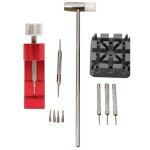 Kit d'outils de r�paration pour montres, 11 pi�ces / ensemble, pour hommes / femmes, pinces a marteau, ...