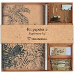 Un kit de papeterie contenant un carnet 11x17 cm 64 pages lignées, un crayon de papier, 2 pinces doubles ... Un kit de papeterie contenant un carnet 11x17 cm 64 pages lignées, un crayon de papier, 2 pinces doubles ...