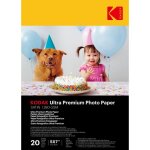 Kodak ultra premium photo paper - papier photo satin�, pack de 20 feuilles, 280g / m, format 13x18 cm, ...