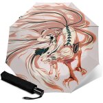 Kurama naruto uzumaki parapluie automatique a trois plis, parapluie pliant coupe - vent compact de voyage, ...
