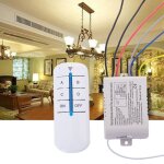 Lampe lumineuse a 4 voies avec t�l�commande num�rique sans fil, interrupteur marche / arr�t, 220v