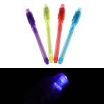 Lampe de poche multifonction 2 en 1, stylo a encre invisible, lumi�re noire uv, lampe torche uv, batterie ...