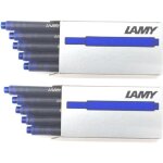 Lamy lot de 2 packs 5 cartouches d'encre grande capacit t10 bleu