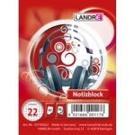 Landr� landr� bloc - notes a spirale, format a7, 40 feuilles, noir