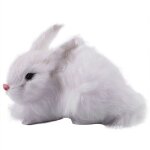 Lapin en peluche de 15cm, mini, animal r�aliste, mignon, lapin de p�ques, simulation, mod�le de jouet, ...
