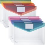 Lbgwp60 - lot de 10 enveloppes en plastique transparent avec fermeture a pression, format a4, format ... Lbgwp60 - lot de 10 enveloppes en plastique transparent avec fermeture a pression, format a4, format ...