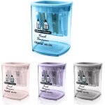 Lbgwp60 - lot de 4 taille - crayons a double trou avec récipient en métal pour graphite, crayons de couleur, ... Lbgwp60 - lot de 4 taille - crayons a double trou avec récipient en métal pour graphite, crayons de couleur, ...