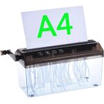 Lbgwp60 - destructeurde documents manuel a4 mini, dchiqueteuse portable a manivelle pour papier, factures ...