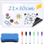 Lbgwp60 - tableau blanc magnetique, 2 pice a4 tableau magnetique effaable 21 ×30 cm, avec 6 marqueur ...