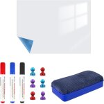 Lbgwp60 - tableau blanc magnetique 40 x 60 cm, film magnétique autocollant avec 4 stylos marqueurs et ... Lbgwp60 - tableau blanc magnetique 40 x 60 cm, film magnétique autocollant avec 4 stylos marqueurs et ...
