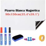 Lbgwp60 - tableau magnétique mural autocollant avec marqueur, tampon aimanté et aimants blanc 90 x 150 ... Lbgwp60 - tableau magnétique mural autocollant avec marqueur, tampon aimanté et aimants blanc 90 x 150 ...