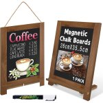 Lbgwp60 - tableau noir 26x35, 5 cm, magntique petit tableau craie mural et de table, tableaus noir autoportan ...