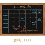 Lbgwp60 - tableau noir calendrier 26, 9 x 37, 1 cm, surface magnétique, cadre en bois de pin massif marron ... Lbgwp60 - tableau noir calendrier 26, 9 x 37, 1 cm, surface magnétique, cadre en bois de pin massif marron ...