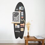 Lbgwp60 - tableau noir magnetique - planche de surf - deco murale avec bande magnetique adhesive repositionnab ...