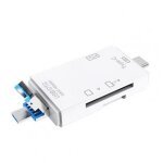 Lecteur de cartes de type c tf - sd, adaptateur otg, mini lecteur de cartes usb 3. 0 6 en 1 pour ordinateur ...