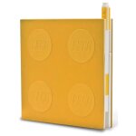 Lego - carnet avec verrou et stylo a encre gel - jaune - 5009065
