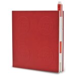Lego - carnet avec verrou et stylo a encre gel - rouge - 5009064