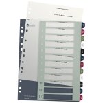 Leitz 12380000 intercalaire de classement onglet avec index num�rique polypropyl�ne (pp) multicolore