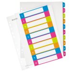 Leitz 12430000 intercalaire de classement onglet avec index num�rique polypropyl�ne (pp) multicolore