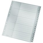 Leitz 12600000 intercalaire de classement onglet avec index alphab�tique carton gris