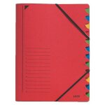 Leitz 39120025 intercalaire de classement carton rouge