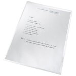 Leitz 40011003 chemise coin en polypropyl�ne grain� a4 capacit� de 40 feuilles transparent