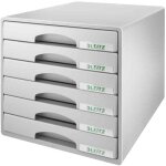 Leitz bloc de classement plus 6 tiroirs - gris