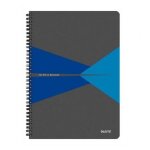 Leitz cahier office 21 x 29, 7 cm 180 pages 5x5. couverture polypropyl�ne grise et bleue