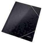 Leitz chemise a elastique wow, a4, carton, noir