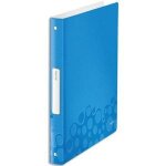 Leitz classeur 4 anneaux Ø25 wow en polypropylne. dos 30mm, coloris bleu.
