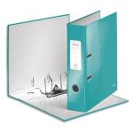 Leitz classeur a levier 180 wow en carton pellicul�, dos 8 cm, coloris menthe