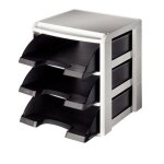 Leitz etagere pour corbeilles a courrier a4, noir, plus, 53270095