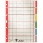 Leitz intercalaires en carton, vierges, a4, blanc, 6 onglets