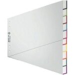 Leitz intercalaires en plastique, vierges, format a4 extra