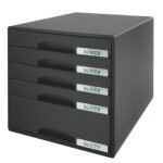 Leitz plus - module de classement 5 tiroirs - noir