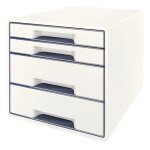 Leitz wow cube module de classement de bureau plastique blanc