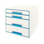 Leitz wow cube module de classement de bureau plastique bleu et blanc