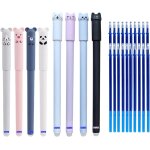 Letnerny - lot de 28 stylos a encre gel effaables en forme d'ours en peluche et chat faciles a essuyer ...