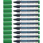 Letnerny - 293 marqueur (pour tableau / chevalet, rechargeable, pointe 2 + 5 mm) vert, lot de 10