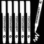 Letnerny - 5 pi�ces marqueurs blancs permanent, stylo blanc imperm�able et s�chage rapide, marqueur blanc ...